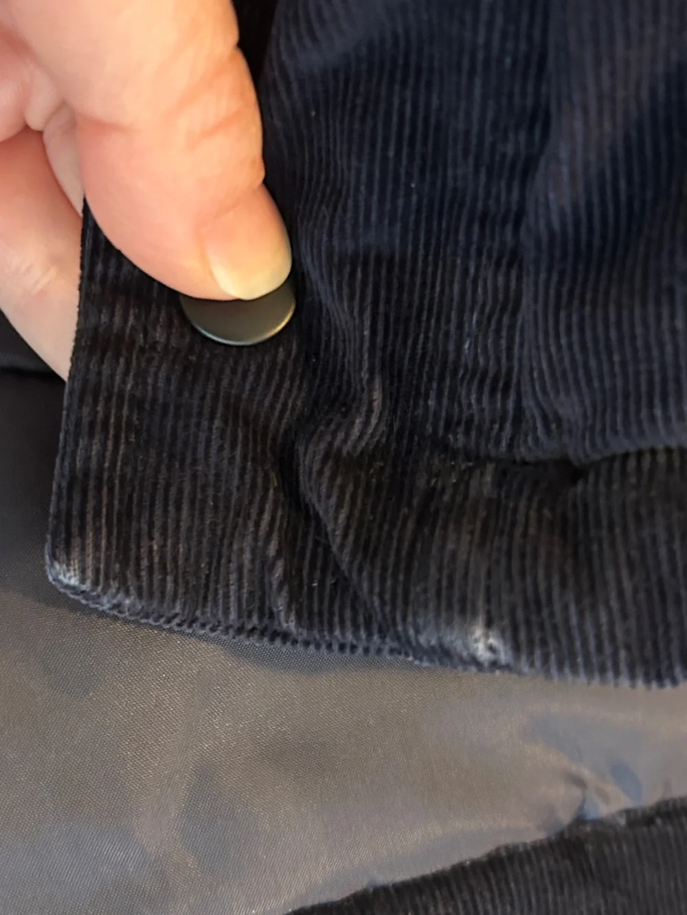 Banana Republic Factory Men's Large Navy Blue Corduroy Puffer Vest Quilted Zip